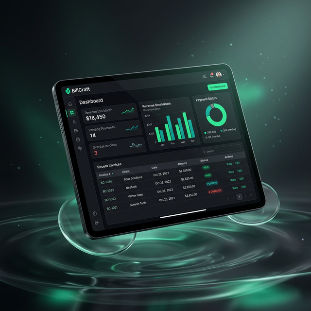 BillCraft Dashboard Mockup